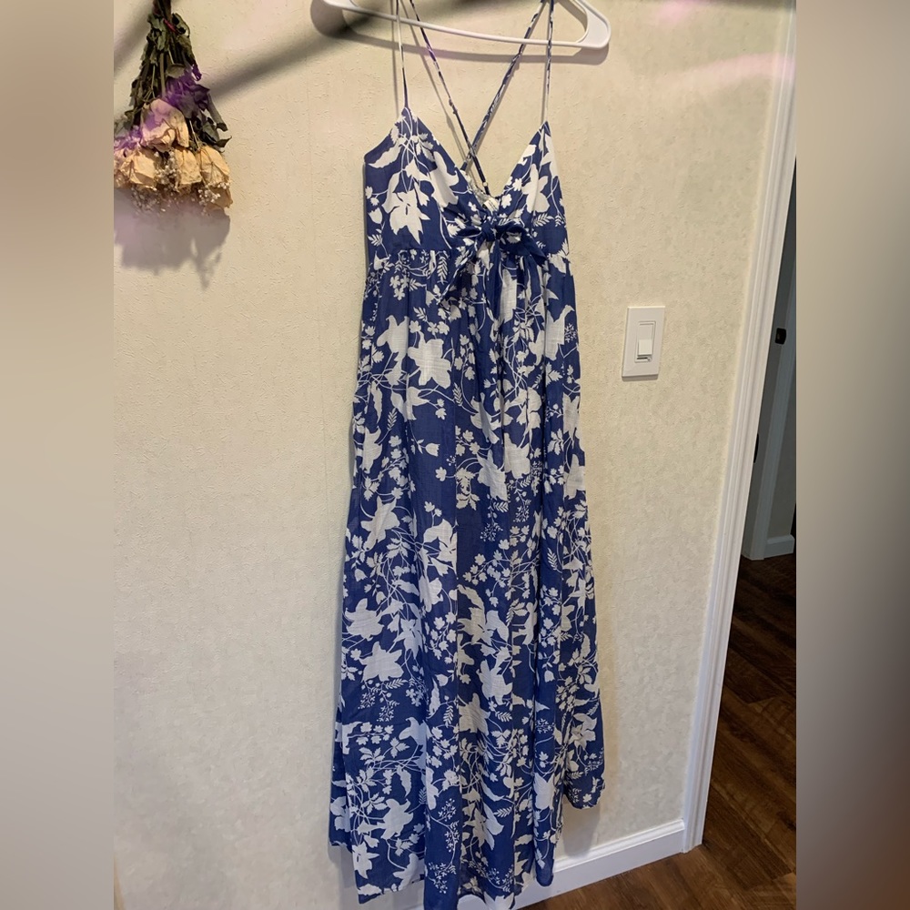 Blue Floral Maxi Dress